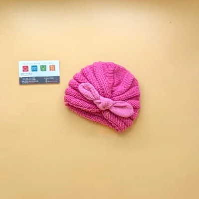 Baby Wool Cap - Bow - Winter - Image 3