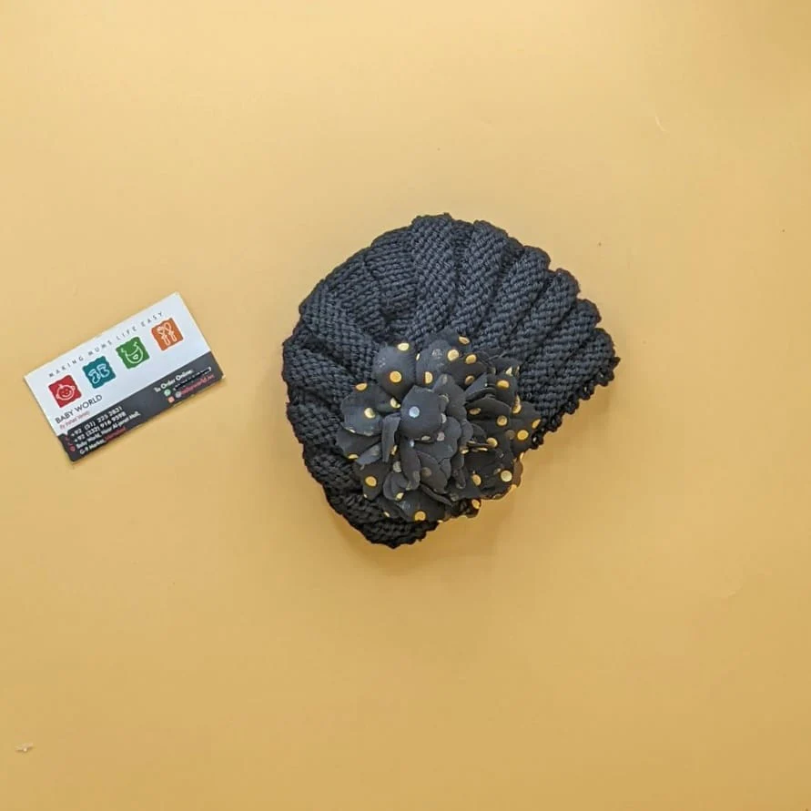 Baby Wool Cap - Flower - Winter - Image 10