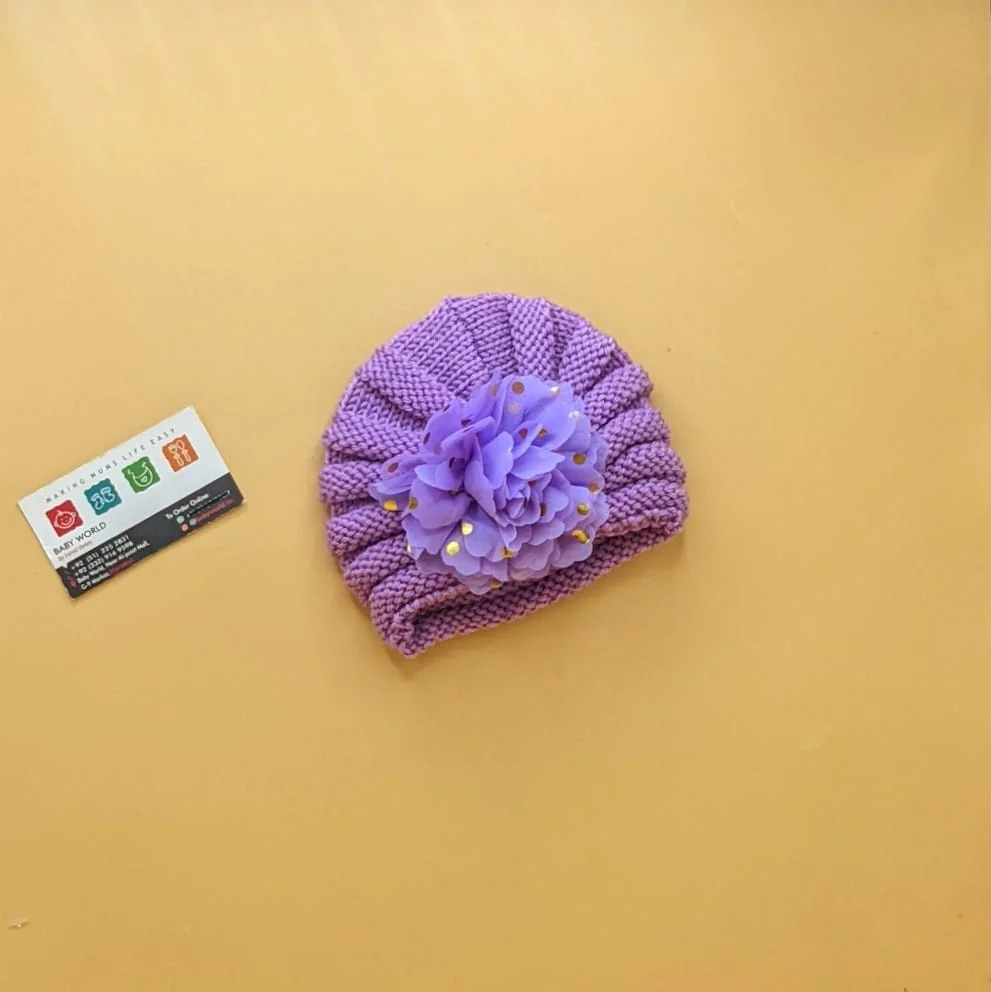 Baby Wool Cap - Flower - Winter - Image 11