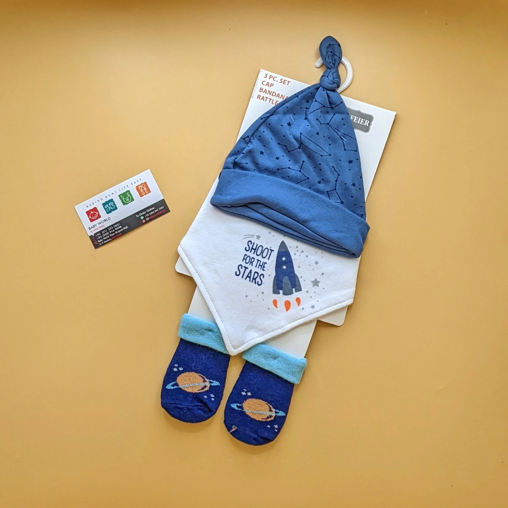 Cap, Bib & Booties Set - Image 6