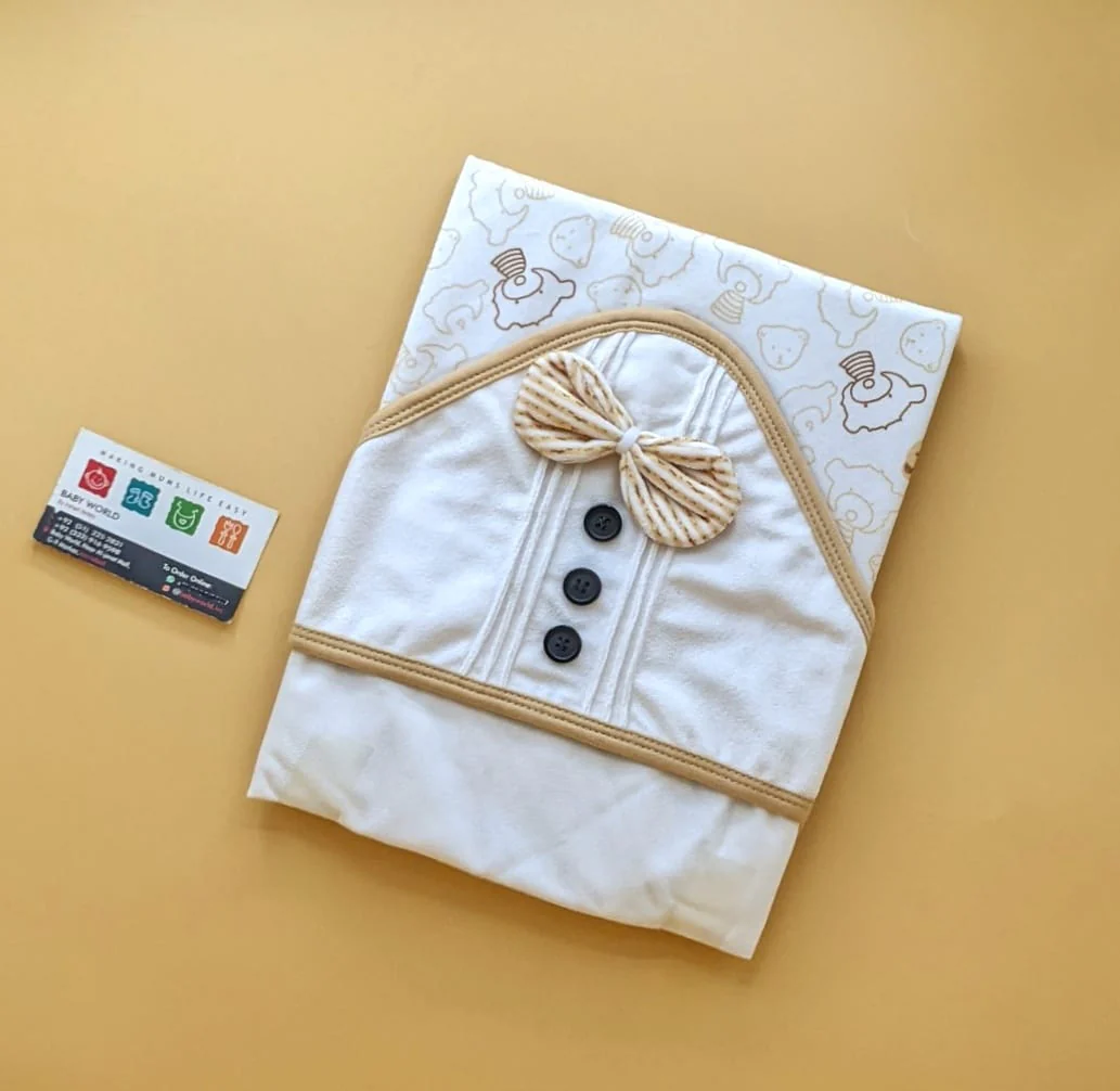 Hooded Wrapping Sheet/Blanket - Winter - Bow/Buttons 🔘 - Image 10