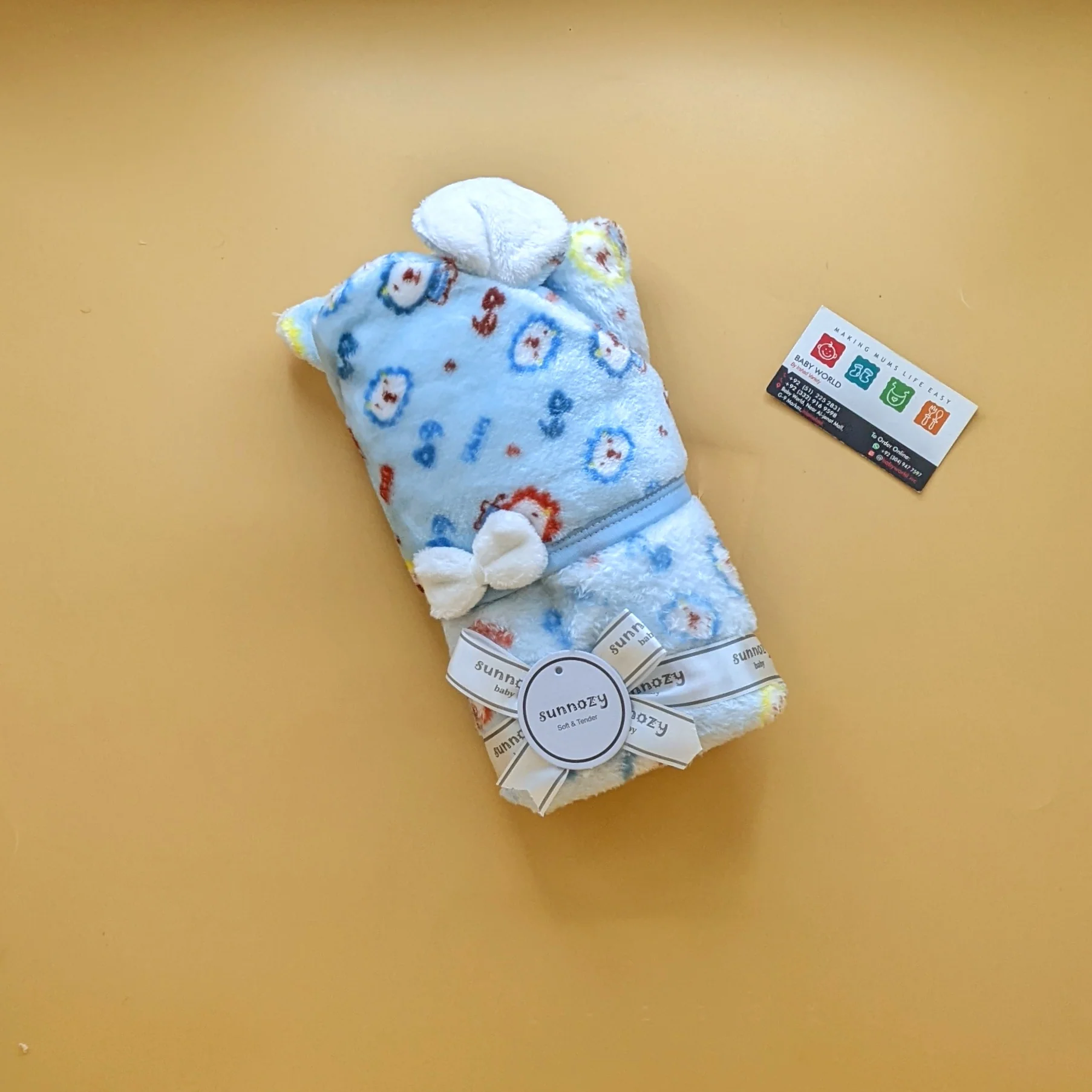 Hooded Wrapping Sheet/Blanket - Winter - Lion - Image 3